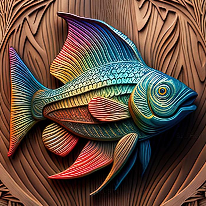 3D model Rainbow melanotenia Maccallocha fish (STL)